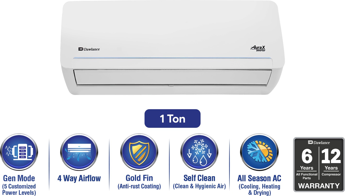 Dawlance Aura X 1 Ton Inverter Split AC