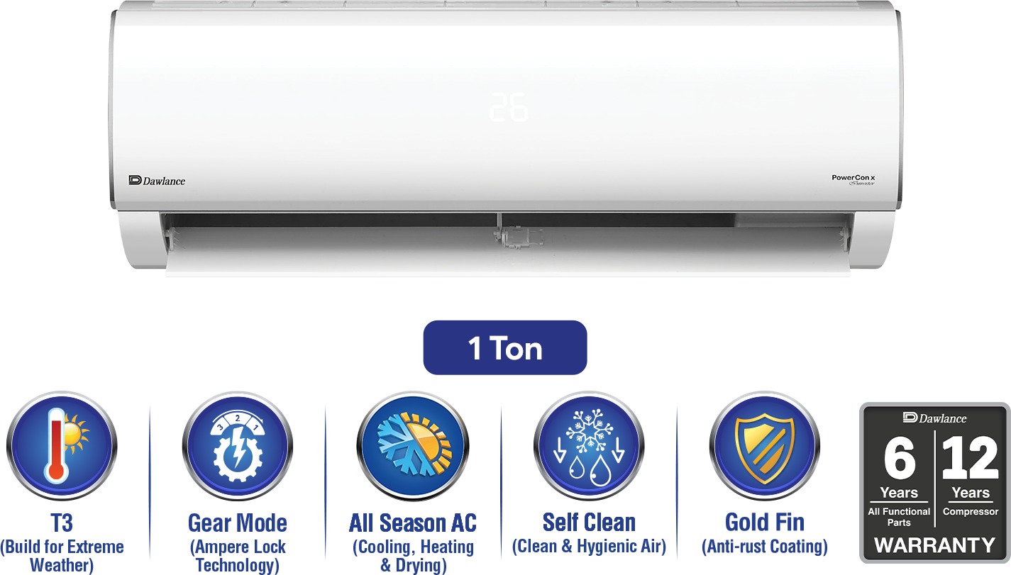 Dawlance Powercon X T3 Inverter 1 Ton Inverter Split AC