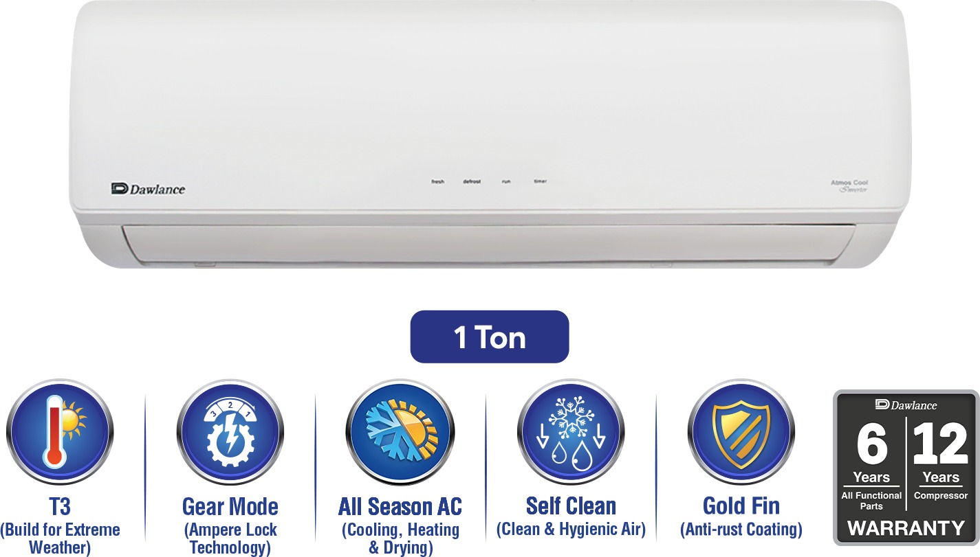 Dawlance Atmos Cool T3 Inverter 1 Ton Inverter Split AC